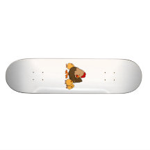 Pintinhos da galinha e do bebê dos desenhos animad skate