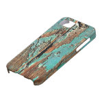 Pintura azul velha na madeira iPhone 5 capa