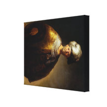 Pintura da arte de Rembrandt Impressão De Canvas Envolvidas