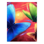 Pintura da arte do partido das borboletas - multi cartões postais