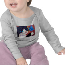 Pintura da borboleta do gato do smoking - multi t-shirts