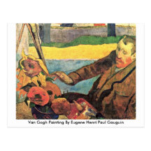 Pintura de Van Gogh por Eugene Henri Paul Gauguin Cartao Postal