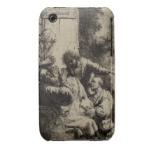 Pintura e gravura a água-forte da arte de Rembrand Capa iPhone 3 Case-Mate