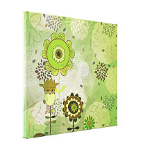 Pintura mural verde decorativa impressão esticado  impressão em canvas