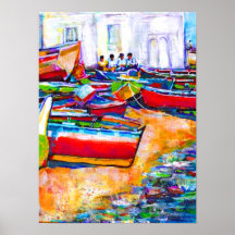 Pinturas do barco poster