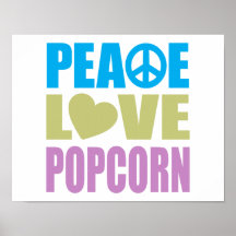 Pipoca do amor da paz posters