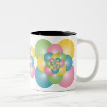 Pirâmide de balões coloridos caneca