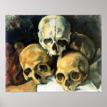 Pirâmide de Cezanne do poster dos crânios