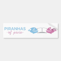 Piranhas do autocolante no vidro traseiro da prosa adesivo