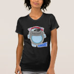 Pirata bonito do hipopótamo de Goofkins T-shirts