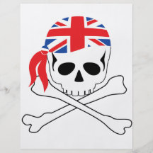 Pirata britânico modelos de panfleto