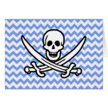 Pirata, Chevron azul Roger alegre Cartao