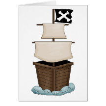 Piratas · Navio de pirata Cartao