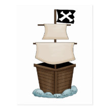 Piratas · Navio de pirata Cartão Postal