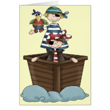 Piratas pequenos cartão