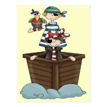 Piratas pequenos cartão postal