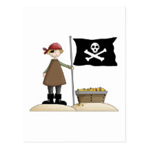 Piratas · Pirata, bandeira & tesouro Cartões Postais