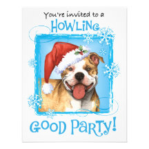 Pitbull feliz Terrier de Howliday Convites Personalizados