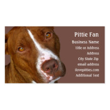 Pitbull Terrier #2 - cartão de visita da foto