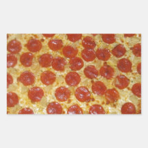 Pizza de Pepperoni deliciosa da pizza… Adesivos Retangulares