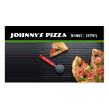 Pizza, restaurante, restauração, cartão de visita 