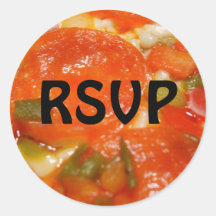 Pizza RSVP Adesivo Em Formato Redondo