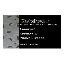 Placa de metal 1 modelo cartao de visita