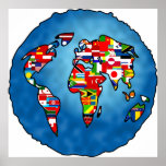 Planeta da bandeira posteres