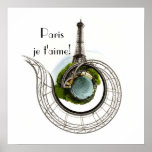 Planeta Paris - o poster da torre Eiffel