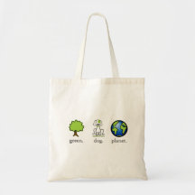 Planeta verde do cão bolsa