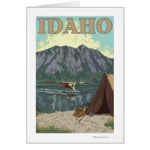 Plano de Bush & pesca - Idaho Cartoes
