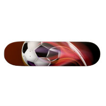 Plataforma ardente do skate da bola do futebol