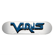 Plataforma (azul) do skate do marfim do vírus