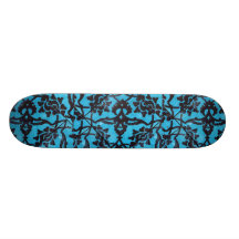 Plataforma azul e preta do skate do mosaico