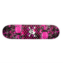 Plataforma do skate da menina da cena