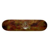 Plataforma flamejante do crânio skate personalizado