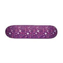 Plataforma roxa dos gatos bonitos dos cães de carn skates personalizados