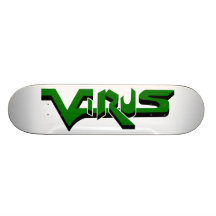 Plataforma (verde) do skate do marfim do vírus