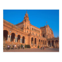 Plaza de Espana em Sevilha, Spain. Cartões Postais