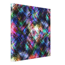 Poças coloridas impressão de canvas esticadas