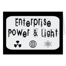 Poder e luz da empresa, brancos cartão