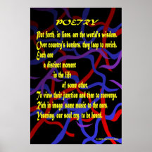 Poesia (poema do acrostic) impressão