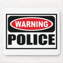 POLÍCIA de advertência Mousepad
