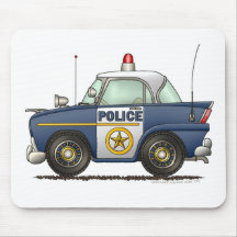 Polícia do carro de polícia mouse pad