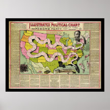 Política americana e o partido do Tapeworm [1888] Posteres