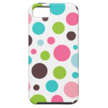 Polkaz branco & cor-de-rosa capa iPhone 5 Case-Mate