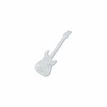 Polo bordado da guitarra elétrica