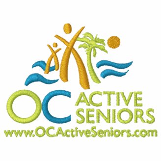 Polo do Logotipo-Embroid de OCActiveSeniors