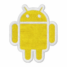 Polo longo bordado Android da luva