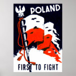 Polônia de WWII, para lutar primeiramente o poster